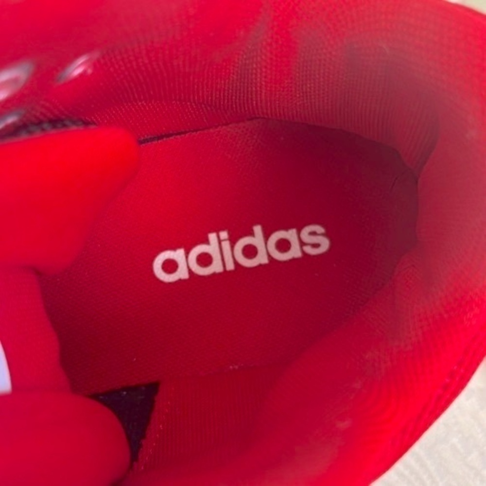 Brand New Adidas Boys CF Ilation 2.0 Mid Top Red & Black Basketball Sneakers - Picture 12 of 16